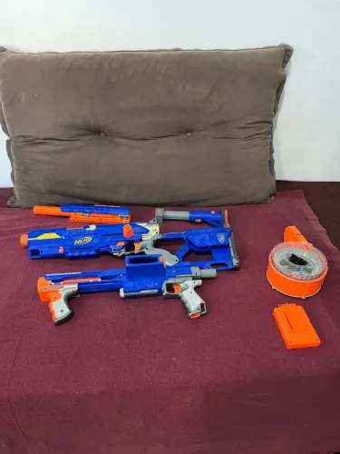? KIT 2 NERF ORIGINAIS - RAIDER CS-35 + LONGSTRIKE CS-6 ?