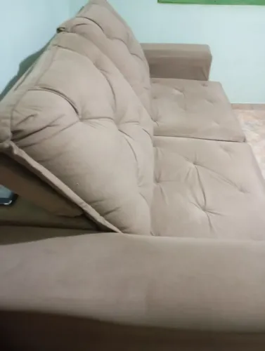 Sofá reclinável e retratil 2,30 bege
