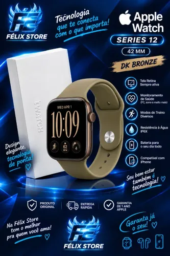 APPLE WATCH SERIES 12 42MM LANÇAMENTO DA APPLE NOVO GARANTIA DE 1 ANO 