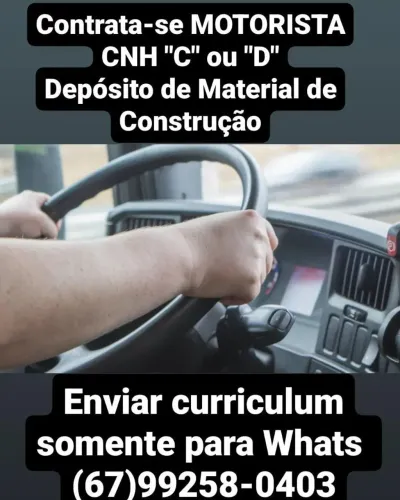 Motorista categoria "C" ou "D"