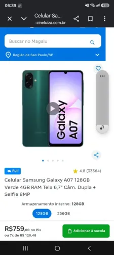 Vendo sansung a 7