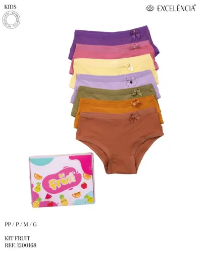 Kit calcinha semaninha com 7 infantil