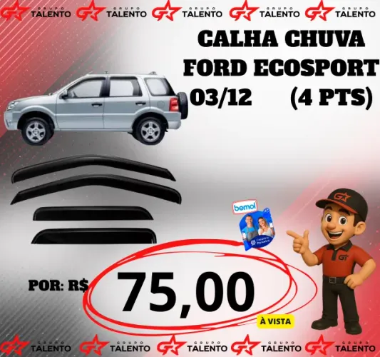 CALHA CHUVA ECOSPORT(4 PORTAS)