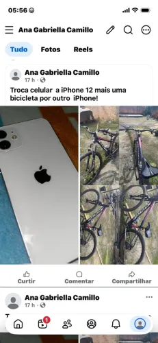 iPhone 12 e bicicleta 
