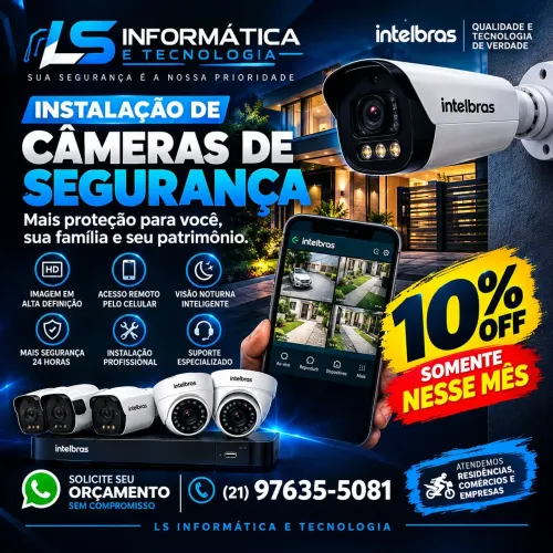 Instalação de câmeras de segurança