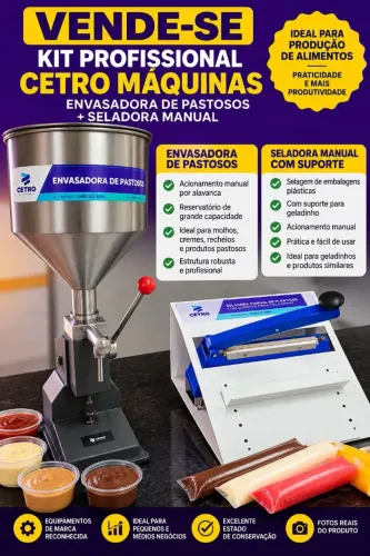 Envasadora de Pastosos + Seladora Manual Cetro Máquinas