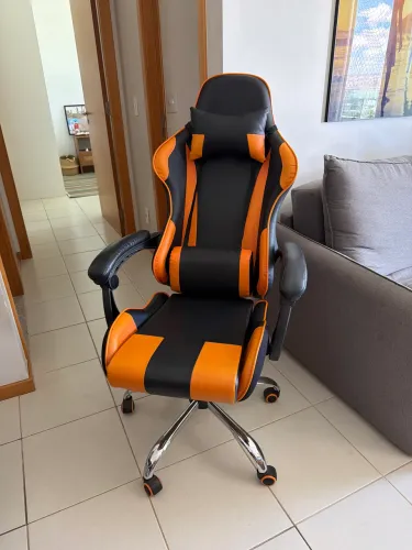 Cadeira gamer couro