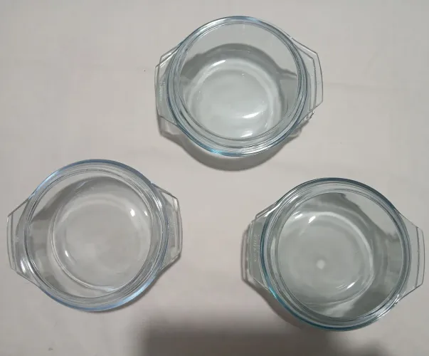 Conjunto Marinex Original com 3 Refratários e Tampas de vidro