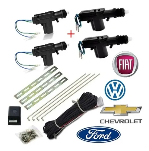 Kit Trava Eletrica Universal 4 Portas Carro Fácil Instalação