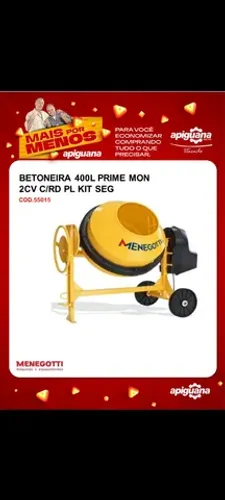 Betoneira prime no preço CAMPEÃO 