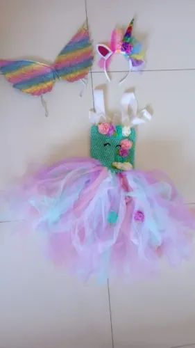 Vestido De Festa Infantil (unicórnio) 8 anos
