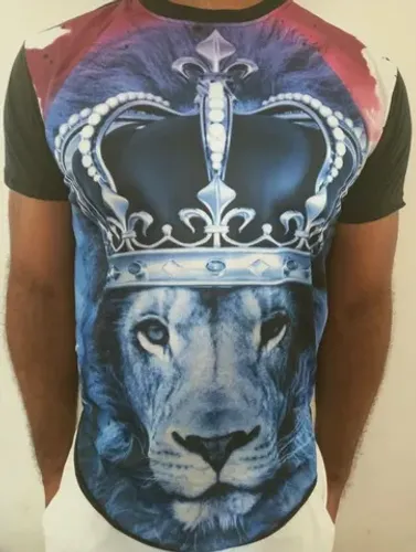 Camiseta Longline Oversizer Leão Judá