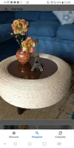 Mesa artesanal linda decoraçao, feita a mão!