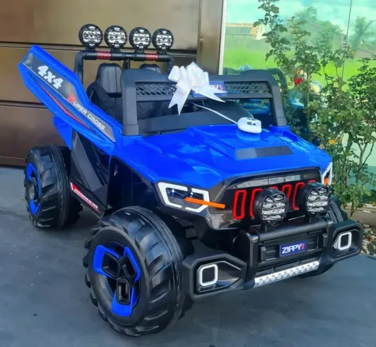 CARRINHO ELÉTRICO INFANTIL 12V SUPER CROSS 4X4 12V QUADRICICLO GRANDE 2 CRIANÇAS 