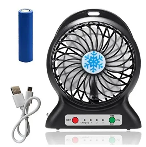mini ventilador portatil recarregavel 1.0a 5v le-5707 lelong-preto