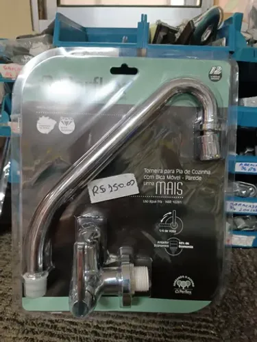 Torneira Perflex metais Cozinha Parede