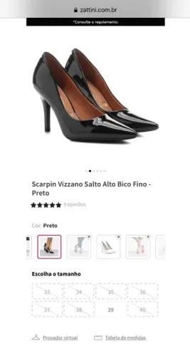 LINDO Scarpin Vizzano número 36/37 de R$ 399,00 por R$ 149,00!  