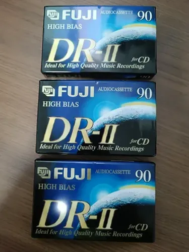3 Fitas K7 Fuji DRII 90 - Tipo II Chrome - Lacradas