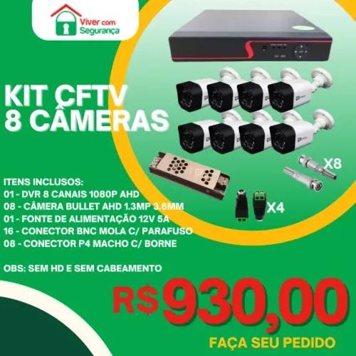 Kit Cftv 8 Câmeras Megaace