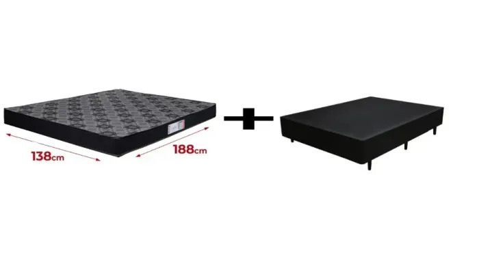 Anúncio: Box Viúva 128cm com Colchão D33 - 20cm de Conforto e Funcionalidade