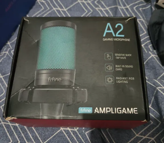 Microfone Gamer Fifine A2 com Iluminação RGB
