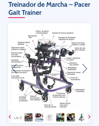 TREINADOR DE MARCHA IMPORTADO PACER GAIT TRAINER