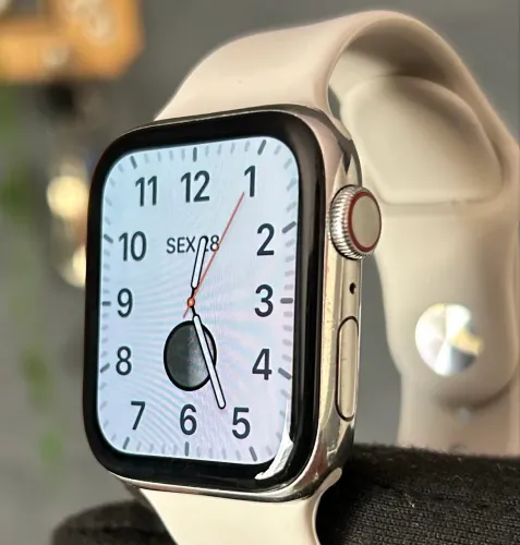 Apple Watch S4 44mm Aço inoxidável GPS + celular 88% Bateria