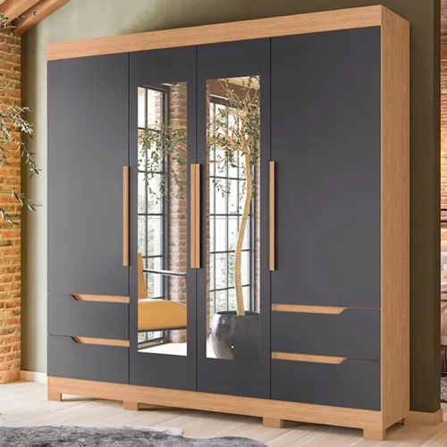 Guarda Roupa vivace espaçoso casal com espelho e gavetas perfeito ?