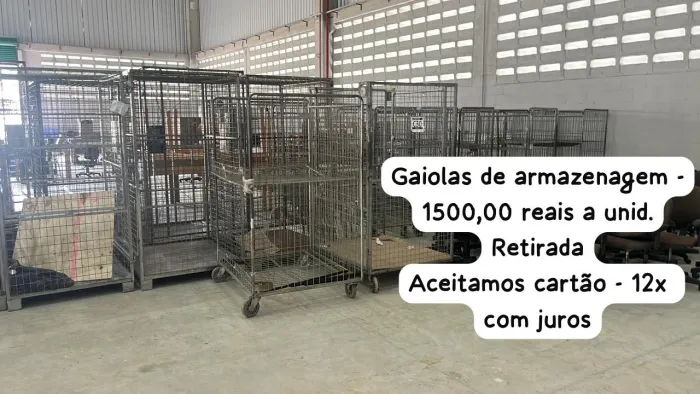Gaiolas de movimentação e armazenagem carga