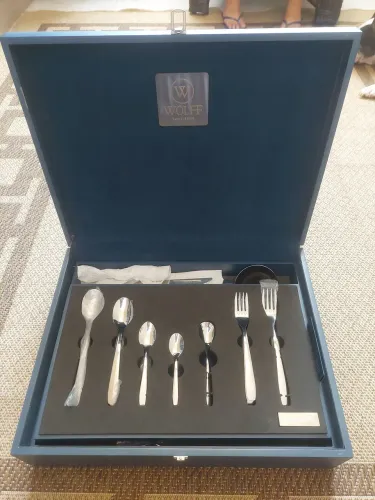 Jogo de Talheres Wolff 101 Peças - Linha London - Completo, Novo na Maleta