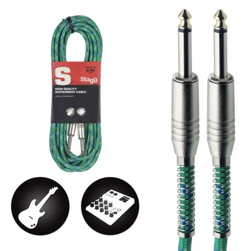 CABO GUITARRA STAGG VINTAGE (TECIDO) P10XP10 (RETO/RETO) 6 METROSS 
