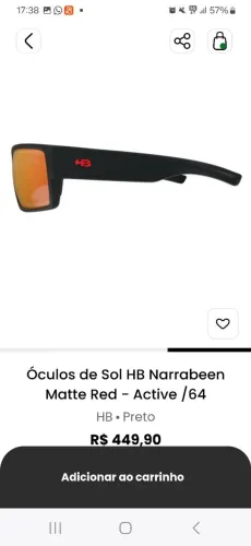 Óculos de Sol HB Narrabeen Matte Red - Active /64