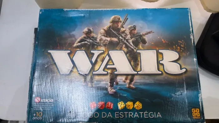 Jog tabuleiro WAR - usado 1x - Completo
