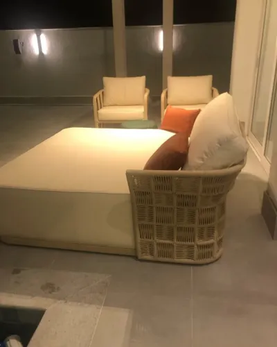 CONJUNTO CHAISE QUADRADA + 2 POLTRONAS DE CORDA NÁUTICA