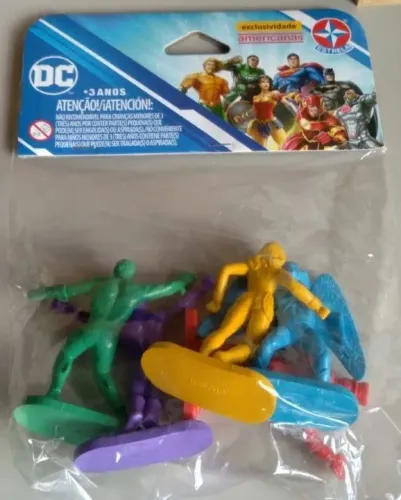 2 Packs Dc Estrela Super Heróis Vilões 10 Bonecos Lacrados