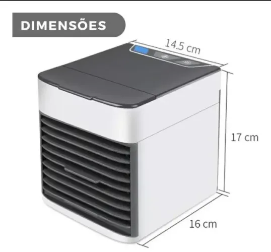 Mini Climatizador Umidificador Ar Portátil USB 3 Velocidades