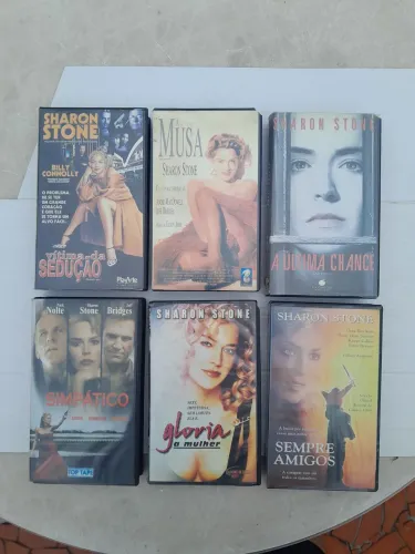 Vhs Coleção Sharon Stone Originais lote 6 fitas 