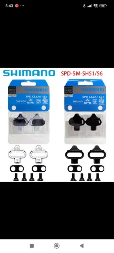 Taquinhos Shimano SPD SM-SH51/56 zero na embalagem 