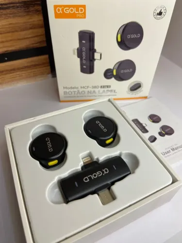 Microfone de Lapela Sem Fio a?Gold MCF-38D an2