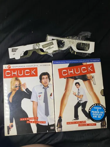 DVD Chuck primeira e segunda temporada (Ed especial com dois óculos 3D)