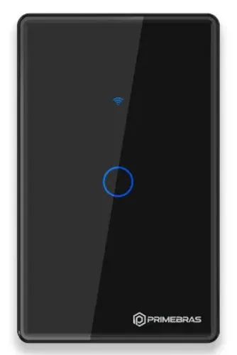 Interruptor Inteligente Touch 1 Botão Wi-Fi TP1001 Preto