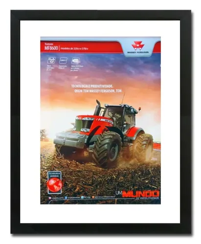 Tratores Massey Ferguson - Quadro / pôster decorativo com propaganda original de revista