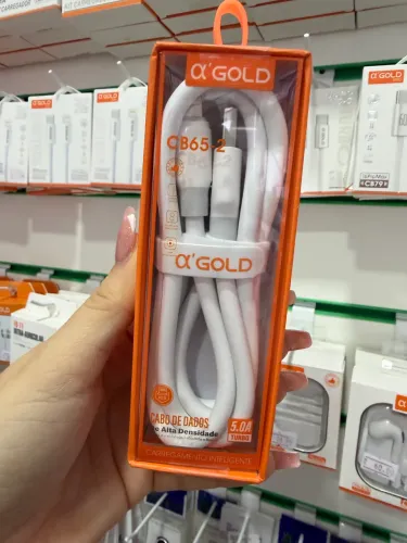 Cabo USB para iPhone fio grosso de alta qualidade reforçado 
