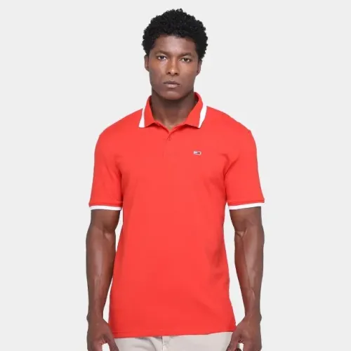 Camisa Polo Placket Tommy Hilfiger (tamanho M, nova e original)