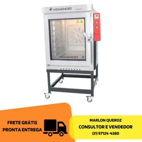 Forno Turbo Venâncio 8 Esteiras a Gás