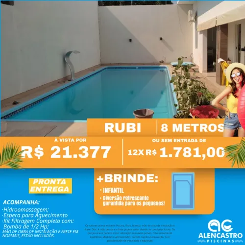 Piscina Rubi 8 Metros + Brinde Infantil COMPLETA