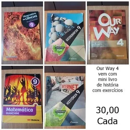 Livros escolares do 9º ano - R$30 cada