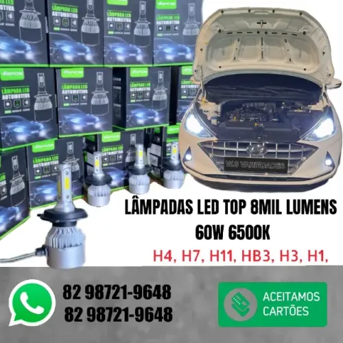 led h1 h4 h8 hb3 h11 para farol e milhas carros a parti 80$ variedades consulte