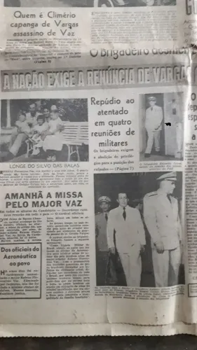 Jornal antigo tribuna imprensa renuncia Getúlio vatgas