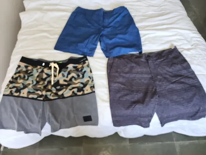 KIT 3 BERMUDAS QUIKSILVER TAM 50